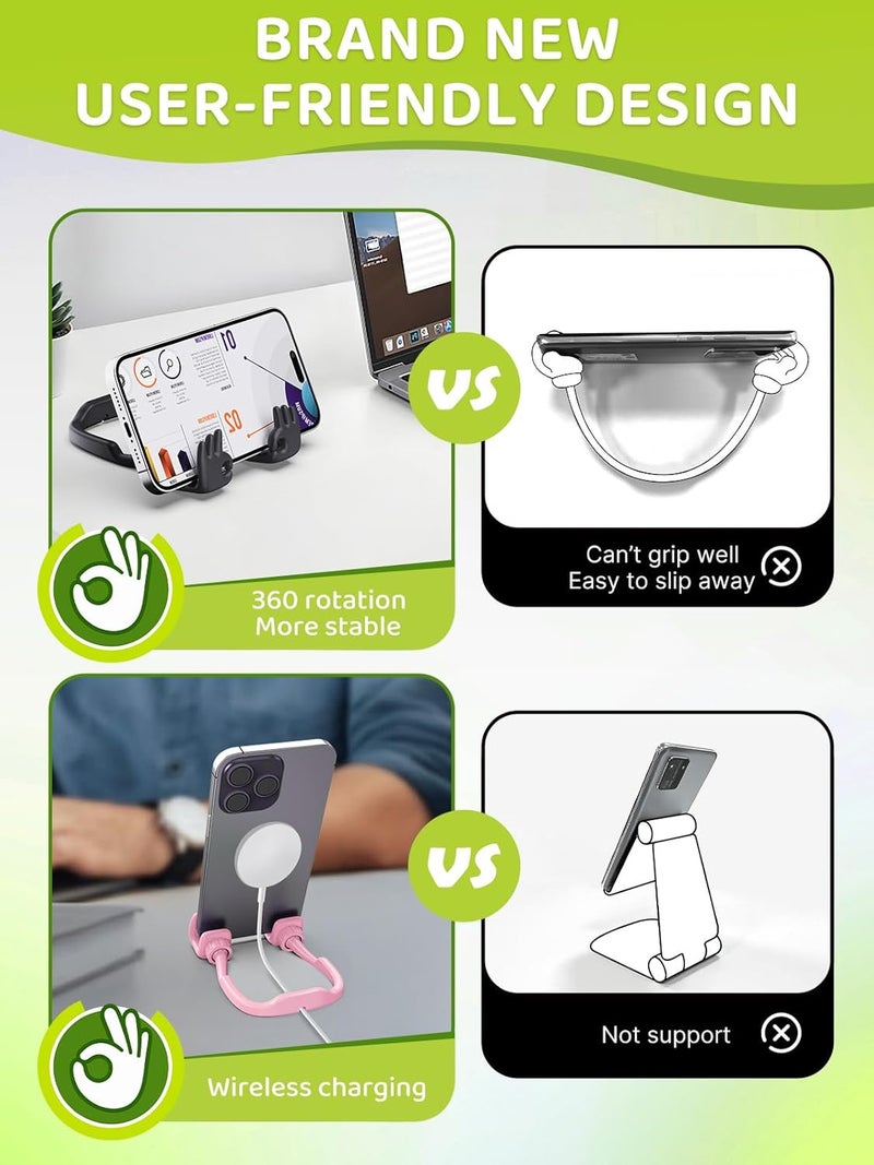 CALDEVER Valentines Day Gifts for Teens Girls Kids Women: 2 Pack Funny Gifts Cell Phone Holder 3D OK Hand Phone Stand for Desk Gift for Teenage Adults Mom Daughter Wife Birthday Unique Gadgets Easter Gifts - Image 4